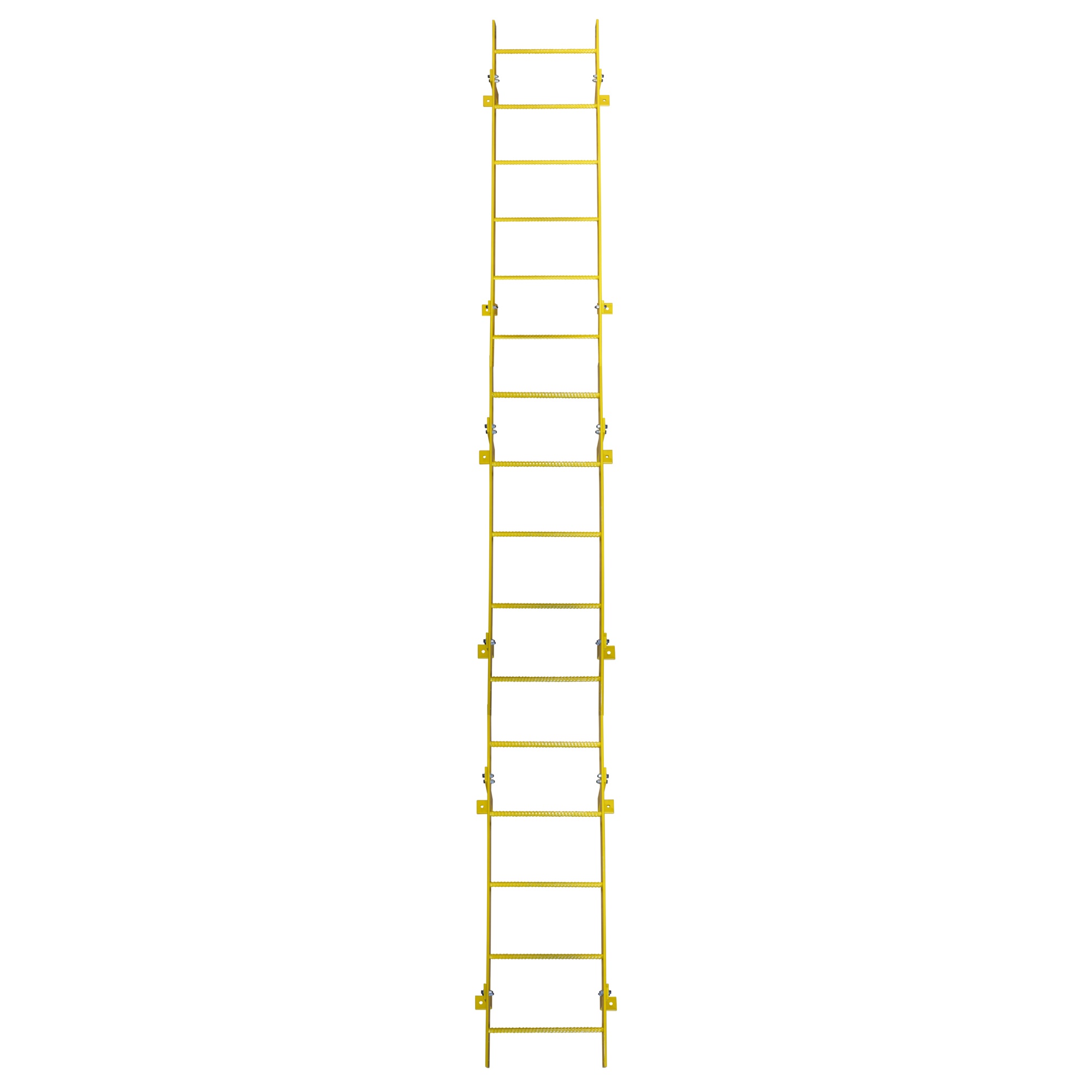 Ballymore, 16 Step Fixed Access Ladder, Height 192 ft, Capacity 350 lb, Material Carbon Steel, Model# WLFS0116-Y
